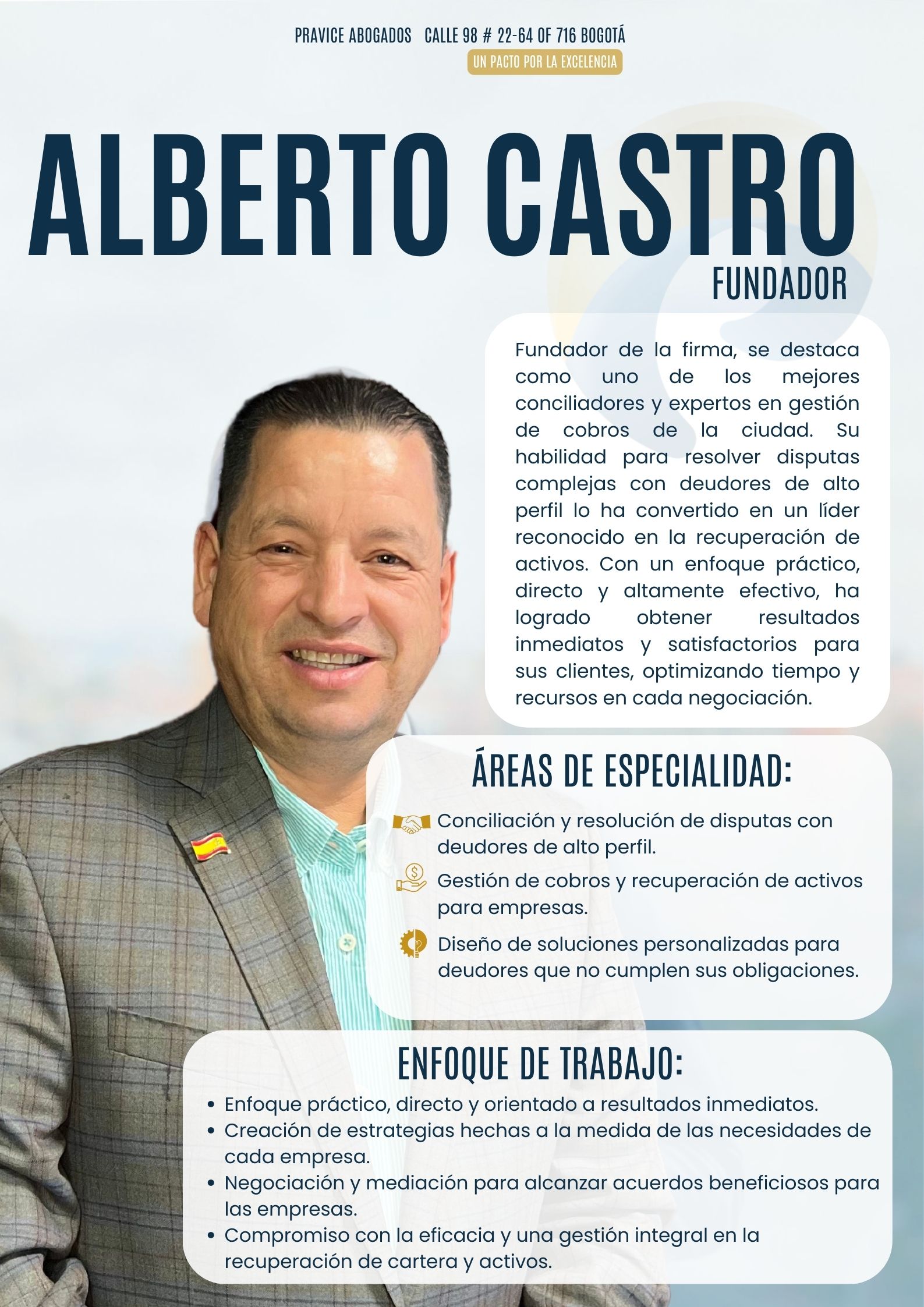 Alberto Castro abogado en derecho comercial en Bogotá Colombia